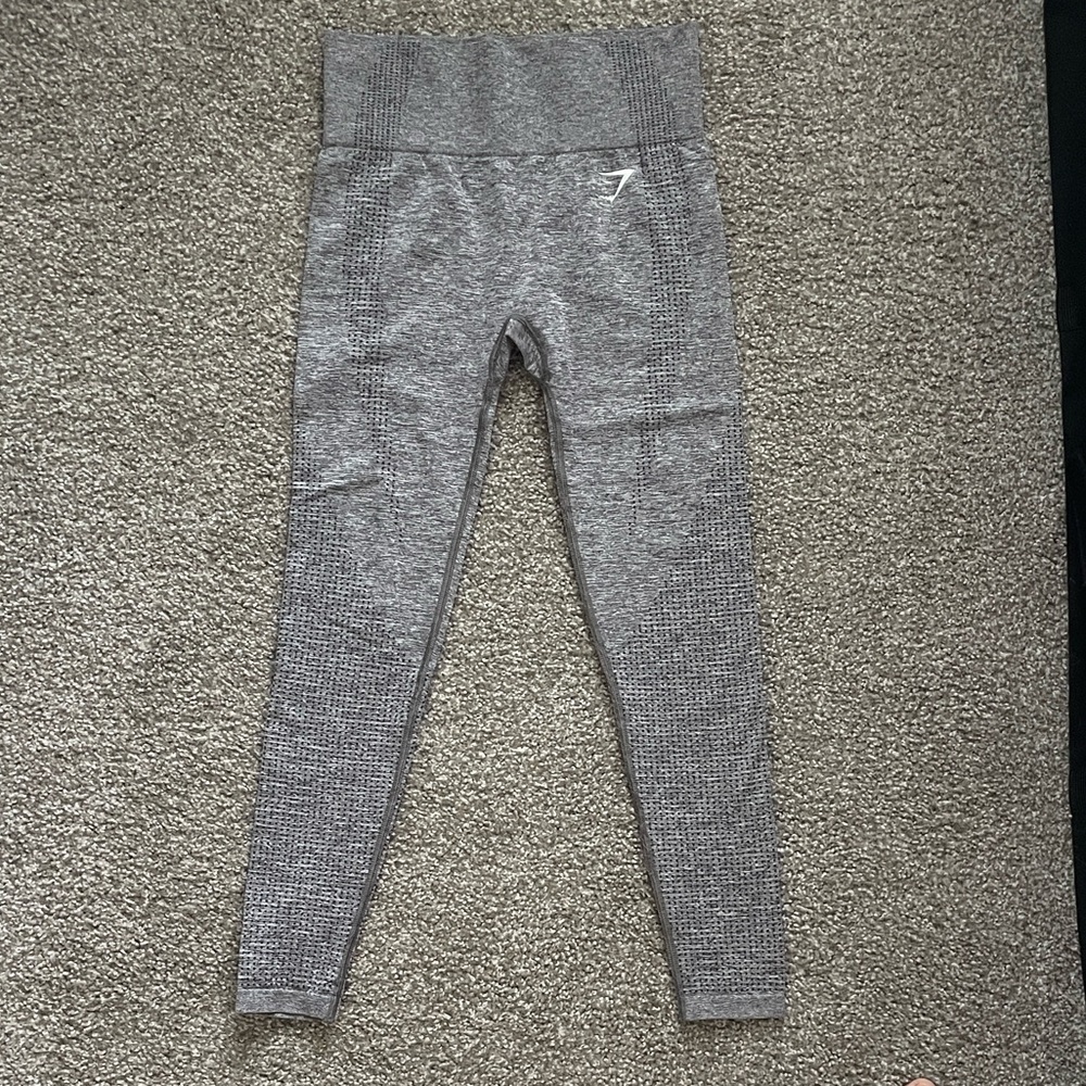 Gymshark Womens Smokey Gray Marl Vital Seamless Leggings Small